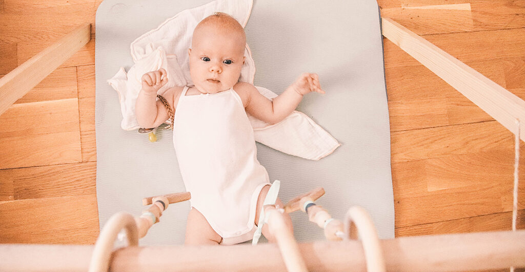 gimnasio madera bebe vista zenital